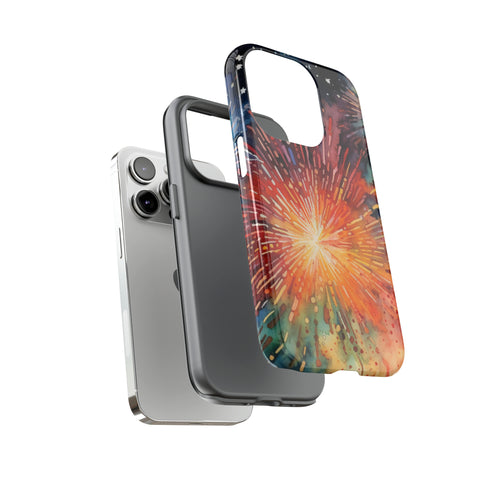 Summer Fireworks in Watercolor - Impact Resistant Phone Case